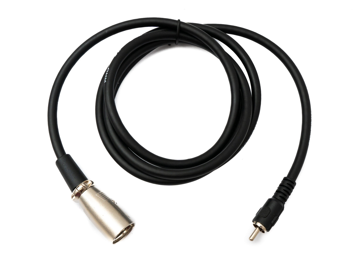 SYSTEM-S Cinch RCA Kabel 150 cm Stecker zu XLR 3 polig Stecker 30 VAC in Schwarz