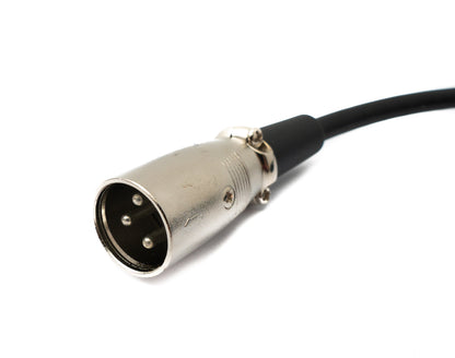 SYSTEM-S Cinch RCA Kabel 150 cm Stecker zu XLR 3 polig Stecker 30 VAC in Schwarz