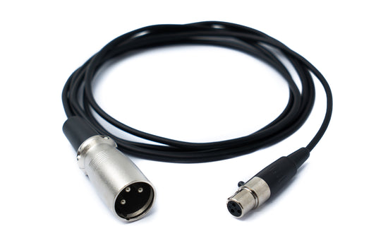 SYSTEM-S Audio Kabel 150cm Mini XLR 3 polig Buchse zu XLR 3 polig Stecker Schwarz