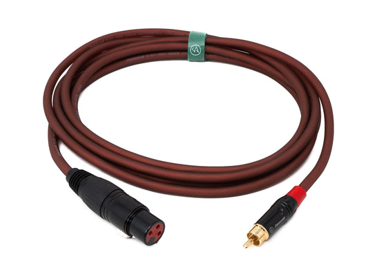 SYSTEM-S Cinch RCA Kabel 3 m Stecker zu XLR 3 polig Buchse in Rot