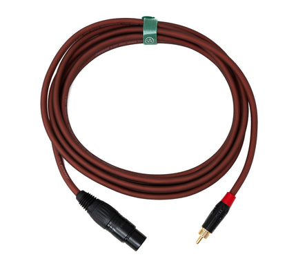 SYSTEM-S Cinch RCA Kabel 3 m Stecker zu XLR 3 polig Buchse in Rot