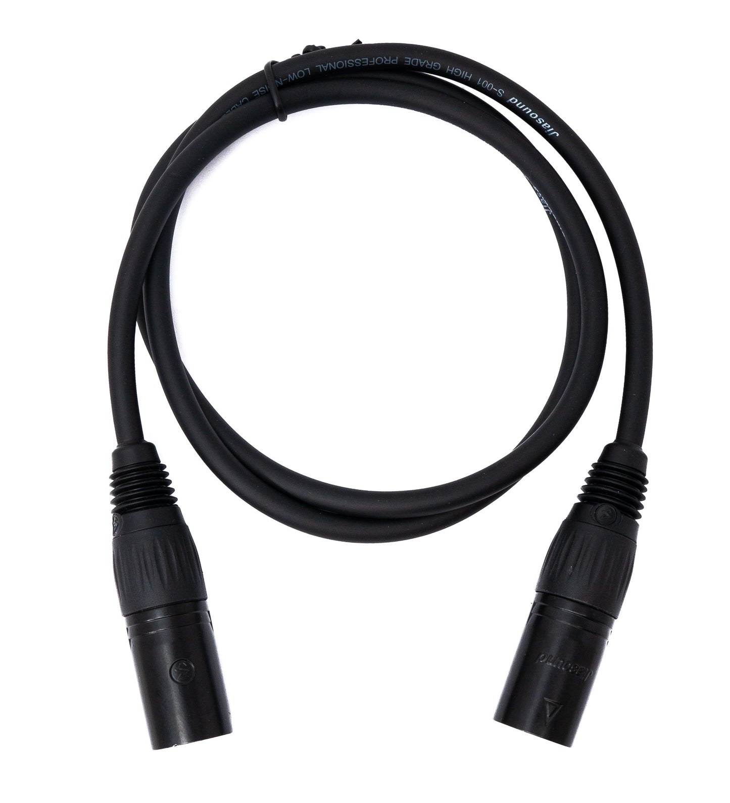 SYSTEM-S Audio Kabel 100 cm XLR 3 polig Stecker zu Stecker in Schwarz