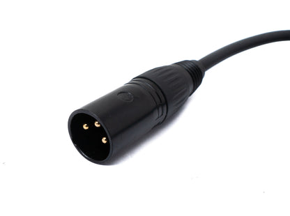 SYSTEM-S Audio Kabel 100 cm XLR 3 polig Stecker zu Stecker in Schwarz