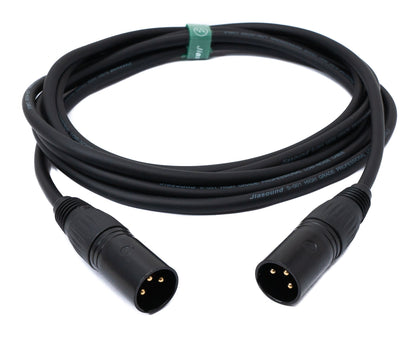 SYSTEM-S Audio Kabel 3 m XLR 3 polig Stecker zu Stecker in Schwarz