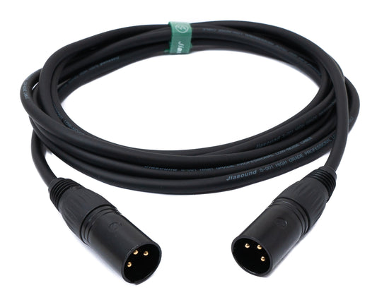 SYSTEM-S Audio Kabel 3 m XLR 3 polig Stecker zu Stecker in Schwarz
