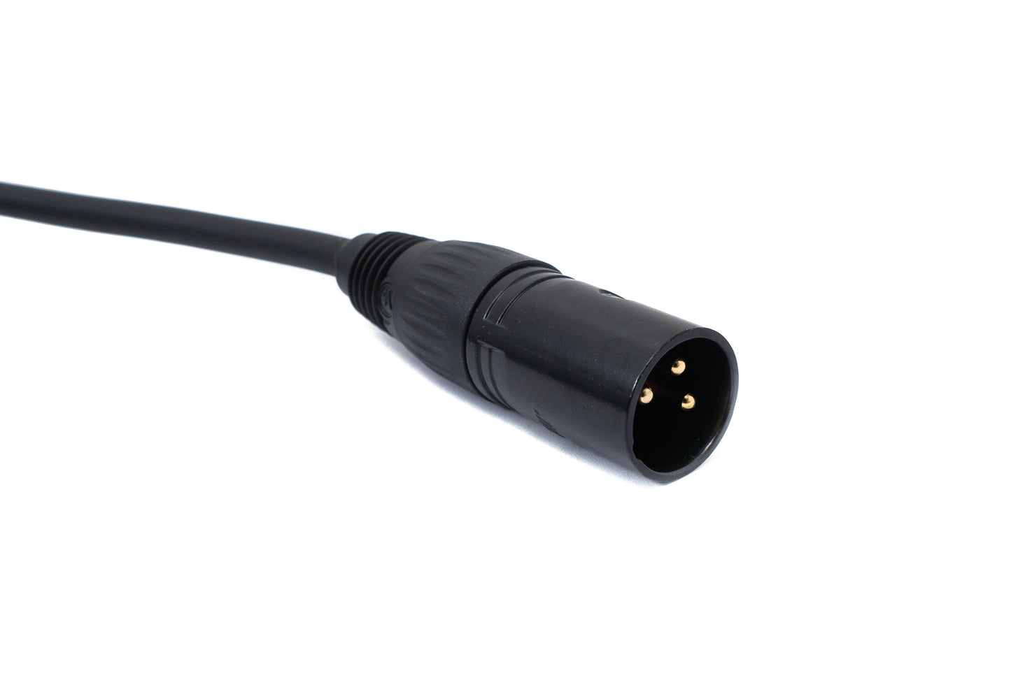 SYSTEM-S Audio Kabel 3 m XLR 3 polig Stecker zu Stecker in Schwarz