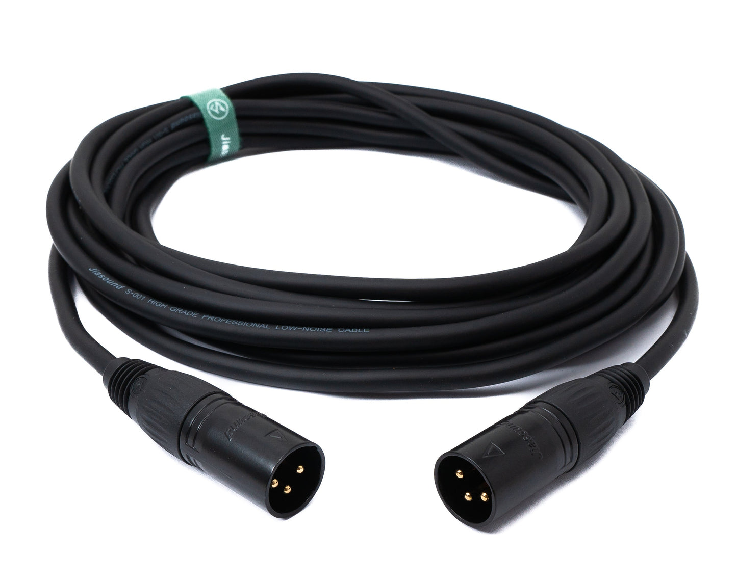 SYSTEM-S Audio Kabel 5 m XLR 3 polig Stecker zu Stecker in Schwarz