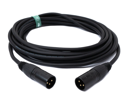 SYSTEM-S Audio Kabel 5 m XLR 3 polig Stecker zu Stecker in Schwarz