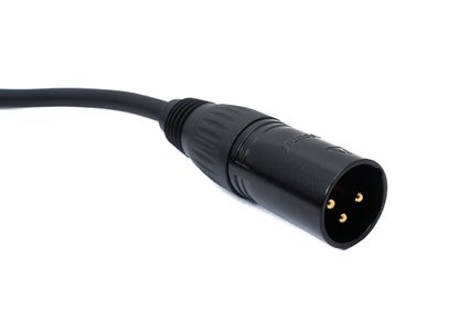 SYSTEM-S Audio Kabel 5 m XLR 3 polig Stecker zu Stecker in Schwarz