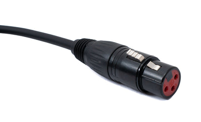 SYSTEM-S Audio Kabel 100 cm XLR 3 polig Buchse zu Buchse in Schwarz