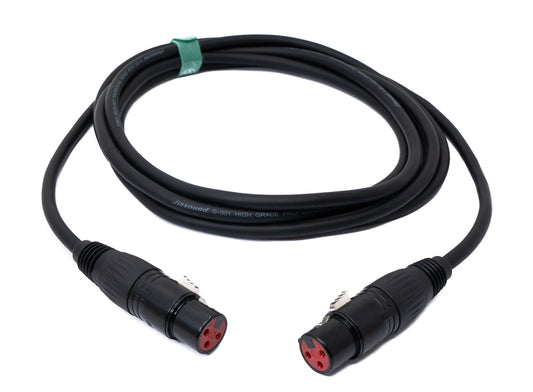 SYSTEM-S Audio Kabel 3 m XLR 3 polig Buchse zu Buchse in Schwarz