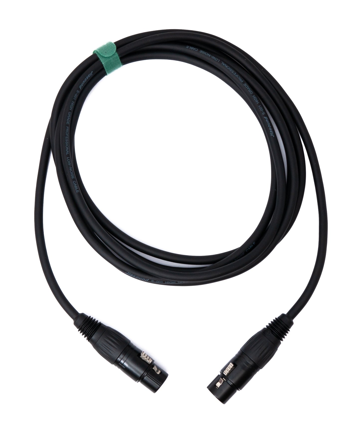 SYSTEM-S Audio Kabel 3 m XLR 3 polig Buchse zu Buchse in Schwarz