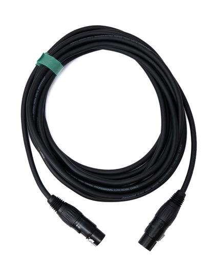 SYSTEM-S Audio Kabel 5 m XLR 3 polig Buchse zu Buchse in Schwarz