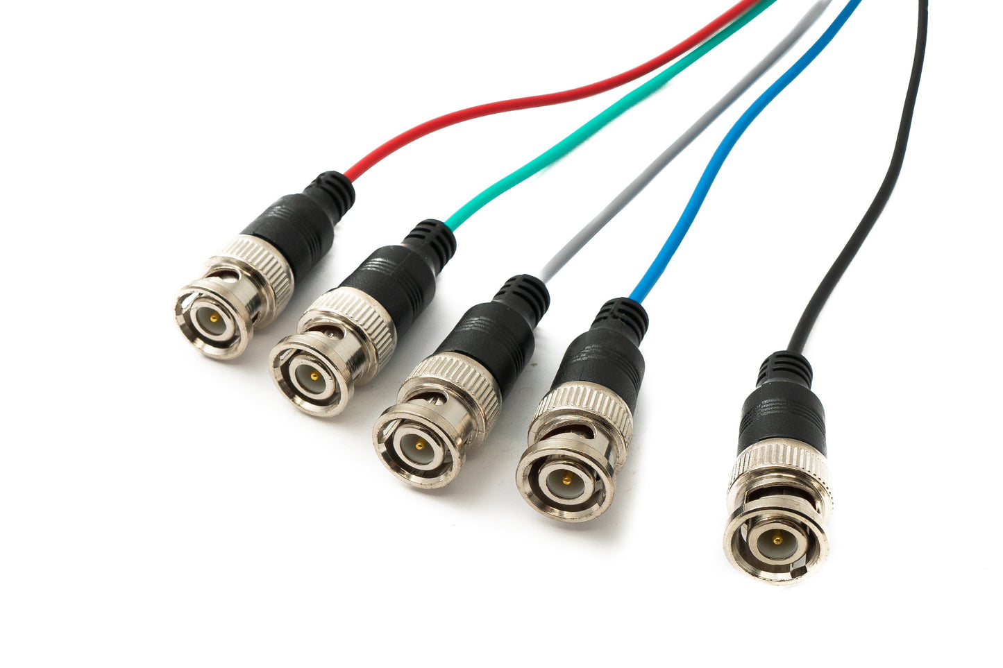SYSTEM-S VGA Kabel 180 cm HD15 Stecker zu 5 BNC RGBHV Stecker Coaxial in Schwarz