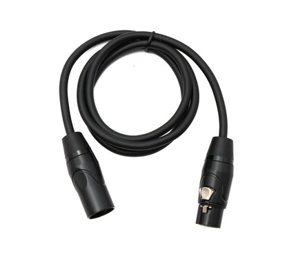 SYSTEM-S Audio Kabel 100 cm XLR 3 Pin Stecker zu Buchse in Schwarz