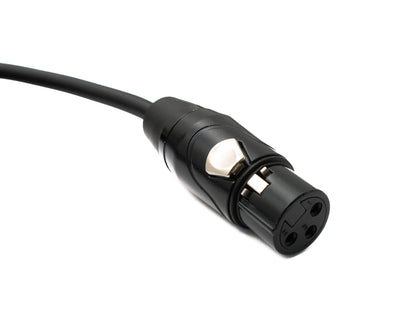 SYSTEM-S Audio Kabel 100 cm XLR 3 Pin Stecker zu Buchse in Schwarz