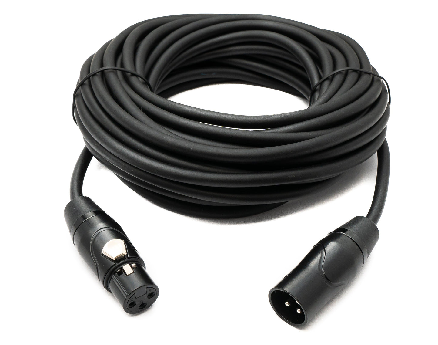 SYSTEM-S Audio Kabel 10 m XLR 3 Pin Stecker zu Buchse in Schwarz