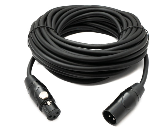 SYSTEM-S Audio Kabel 10 m XLR 3 Pin Stecker zu Buchse in Schwarz