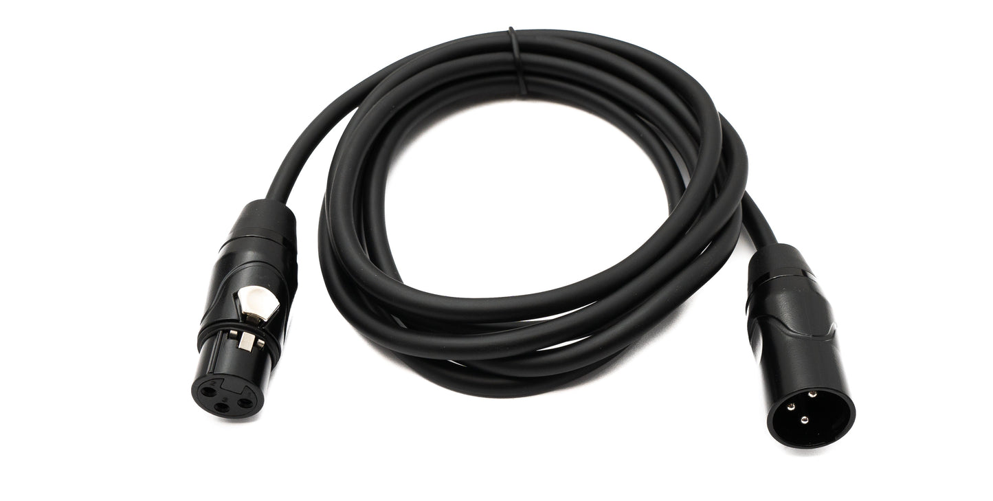 SYSTEM-S Audio Cable 2 m XLR 3 Pin Male to Female in Black