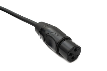 SYSTEM-S Audio Kabel 3 m XLR 3 Pin Stecker zu Buchse in Schwarz