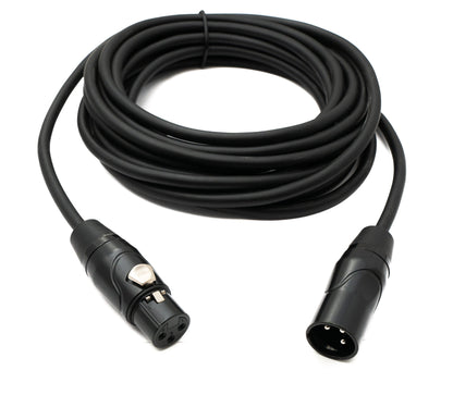SYSTEM-S Audio Kabel 5 m XLR 3 Pin Stecker zu Buchse in Schwarz