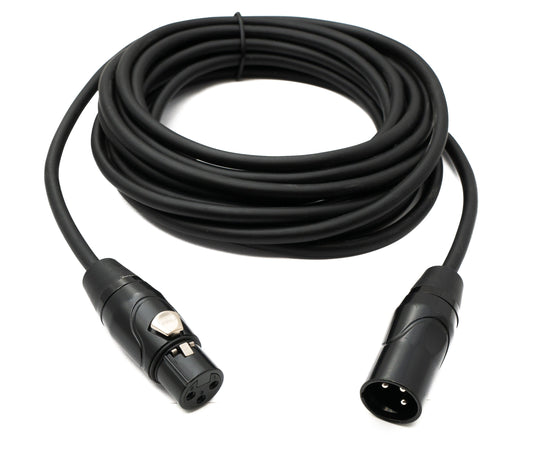 SYSTEM-S Audio Kabel 5 m XLR 3 Pin Stecker zu Buchse in Schwarz