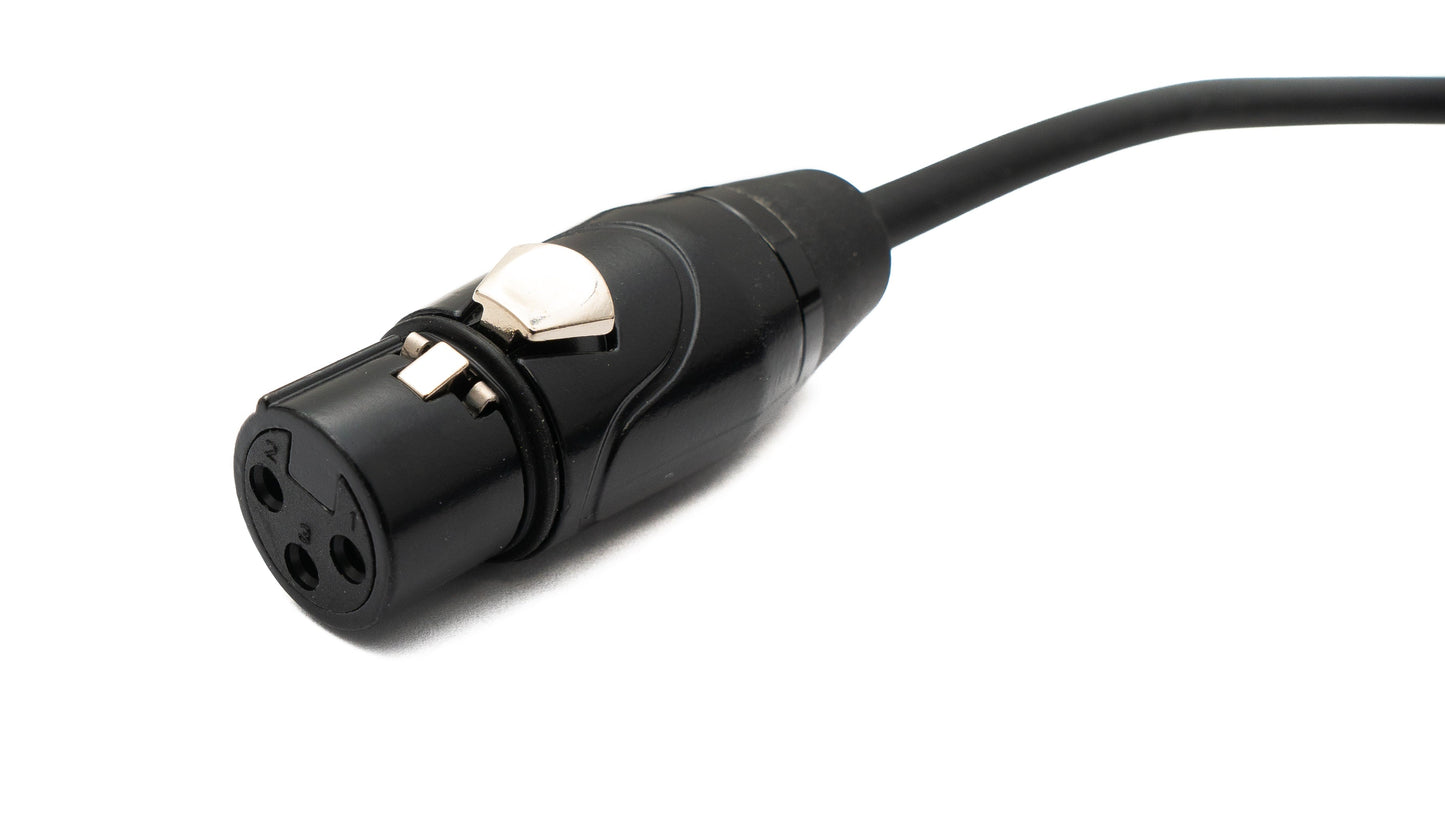 SYSTEM-S Audio Kabel 5 m XLR 3 Pin Stecker zu Buchse in Schwarz