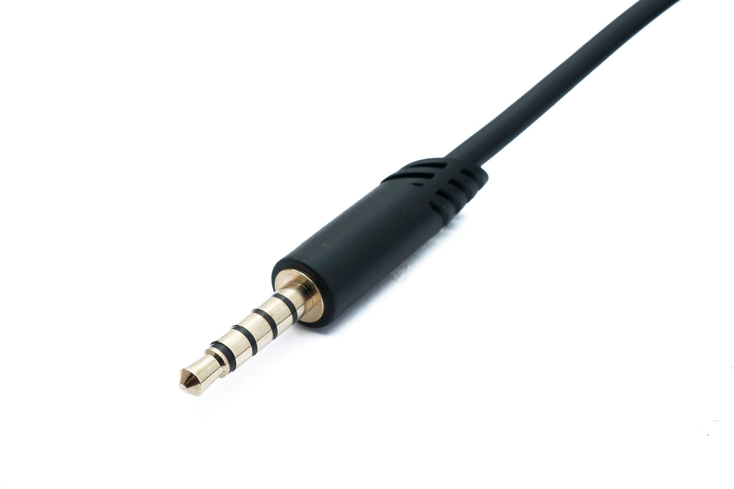 SYSTEM-S Audio Klinke Kabel 2 m 3,5 mm TRRS Stecker zu TRS Stecker Lautstärkeregler AUX Schwarz