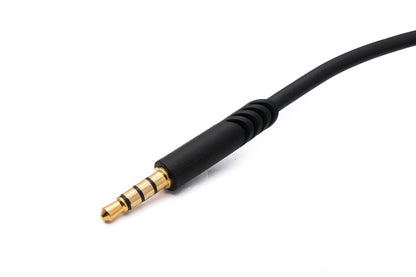 SYSTEM-S Audio Klinke Kabel 2 m 3,5 mm TRRS Stecker zu TRS Stecker Lautstärkeregler AUX Grau