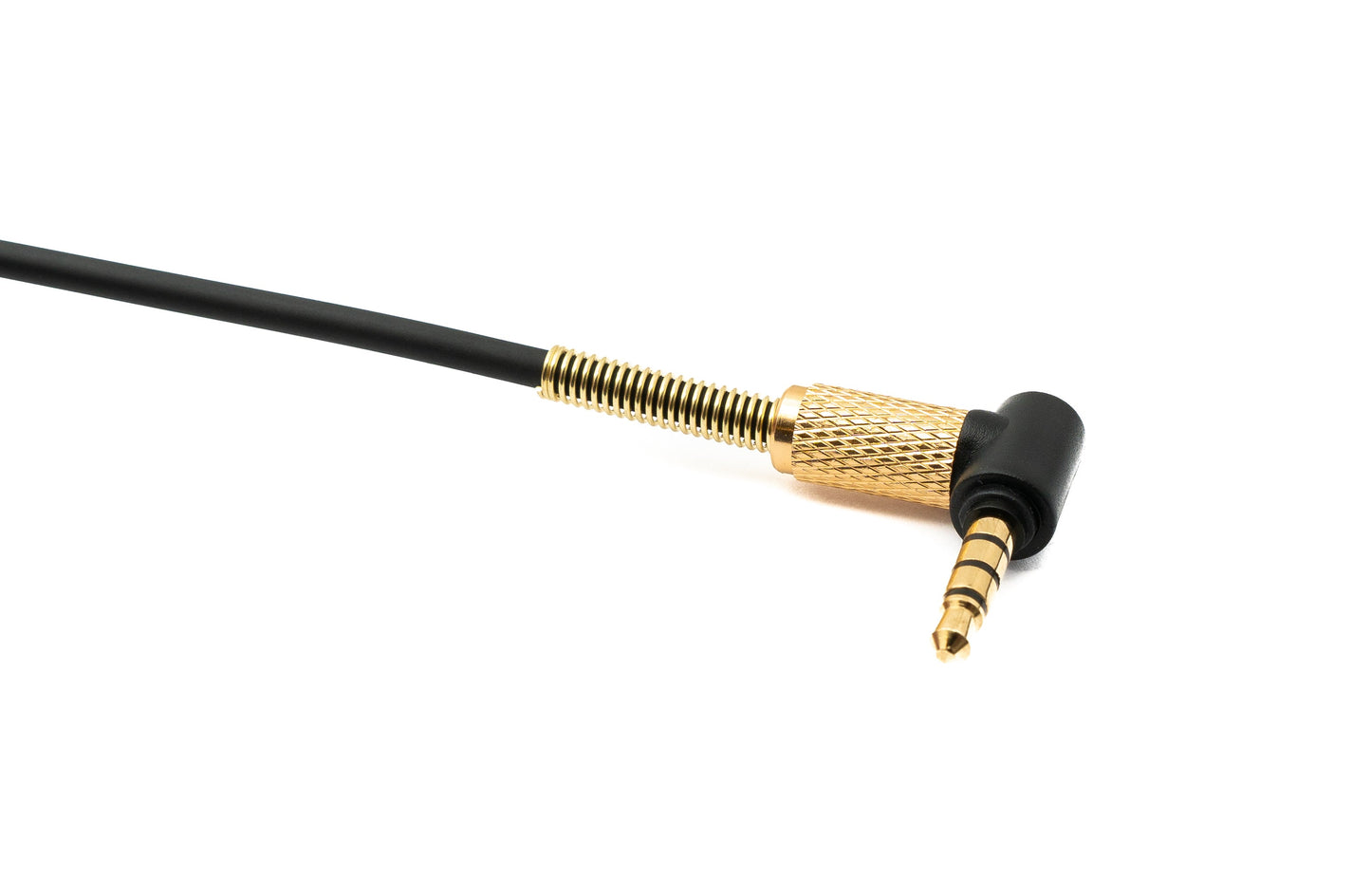 SYSTEM-S Ersatz Kabel 2 m AUX Klinke 3,5mm Stecker zu Stecker Winkel für Marshall Major 4 3 2 Kopfhörer Spirale