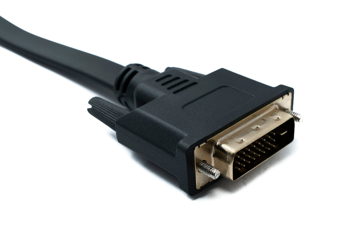 SYSTEM-S DVI D Kabel 20 cm 24+1 25 Pin Stecker zu VGA 15 Pin Buchse Flach Panel Mount Schraube Adapter