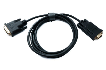 SYSTEM-S DVI D Kabel 2 m 24+1 25 Pin Stecker zu VGA 15 Pin Stecker Panel Mount Schraube