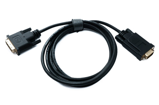 SYSTEM-S DVI D Kabel 2 m 24+1 25 Pin Stecker zu VGA 15 Pin Stecker Panel Mount Schraube