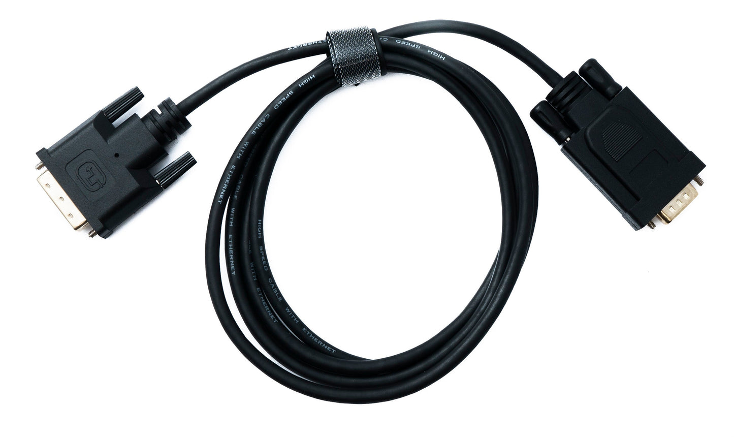 SYSTEM-S DVI D Kabel 2 m 24+1 25 Pin Stecker zu VGA 15 Pin Stecker Panel Mount Schraube