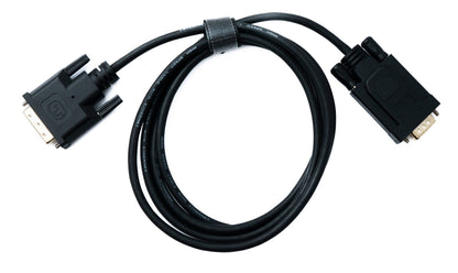SYSTEM-S DVI D Kabel 2 m 24+1 25 Pin Stecker zu VGA 15 Pin Stecker Panel Mount Schraube