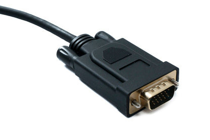 SYSTEM-S DVI D Kabel 2 m 24+1 25 Pin Stecker zu VGA 15 Pin Stecker Panel Mount Schraube