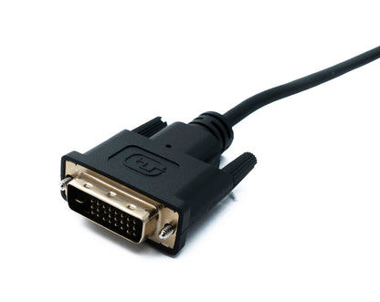 SYSTEM-S DVI D Kabel 2 m 24+1 25 Pin Stecker zu VGA 15 Pin Stecker Panel Mount Schraube