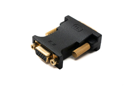 SYSTEM-S DVI D Adapter 24+1 25 Pin Stecker zu VGA 15 Pin Buchse Panel Mount Schraube Kabel