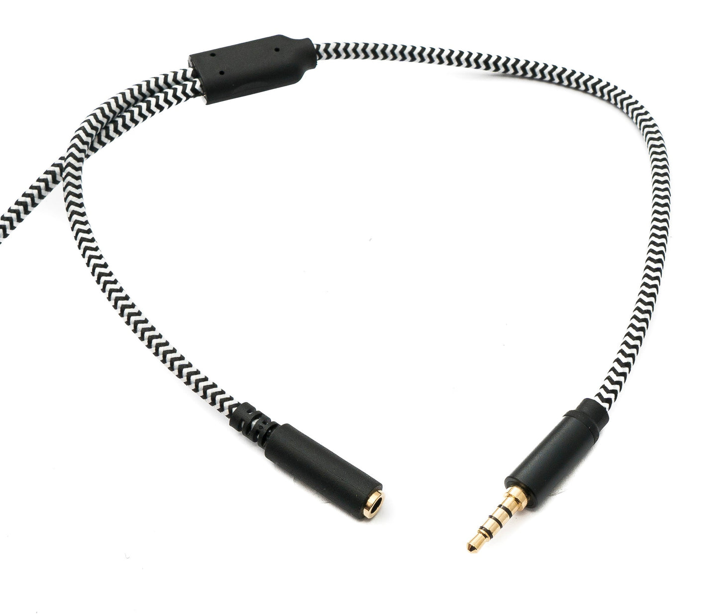 SYSTEM-S Chat Link Kabel 2,5 m AUX Klinke geflochten für PS5 PS4 Xbox One und Elgato HD60 S S+ X Pro