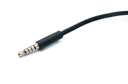 SYSTEM-S Audio Replacement Cable 2m AUX 3.5mm braided with volume control for Logitech G433 G233 GPRO X