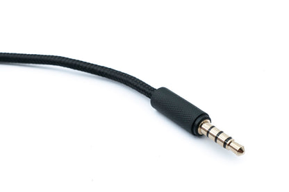 SYSTEM-S Audio Replacement Cable 2m AUX 3.5mm braided with volume control for Logitech G433 G233 GPRO X
