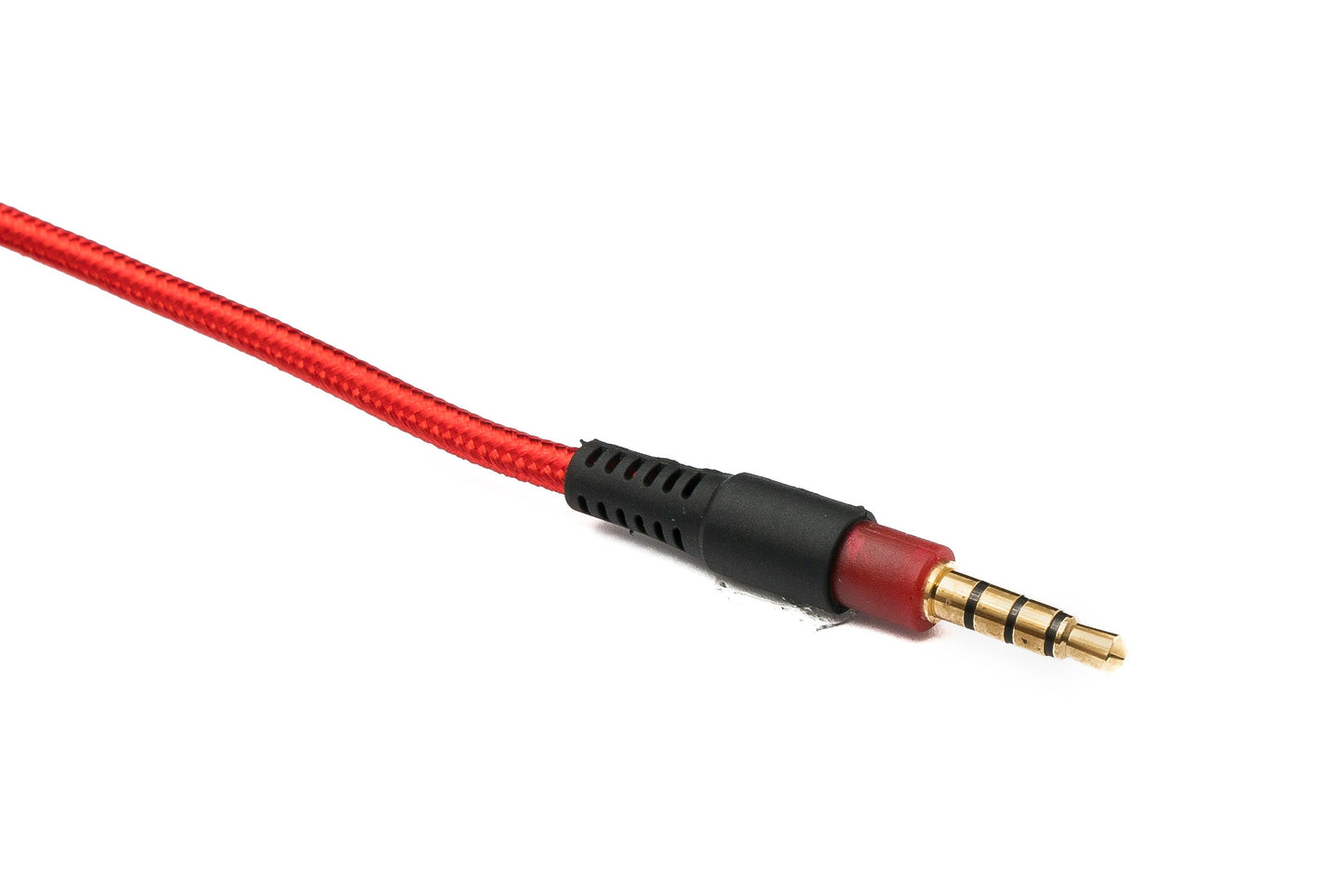 SYSTEM-S Audio Ersatz Kabel 150 cm AUX 3,5 mm Klinke geflochten Rot für Hyperx Cloud Mix Alpha