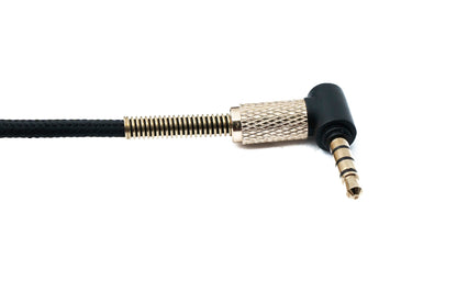 SYSTEM-S Audio Ersatz Kabel 150 cm AUX Klinke geflochten Lautstärkeregler Knickschutz für Sennheiser Kopfhörer HD598 HD5XX