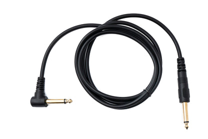 SYSTEM-S Audio Kabel 150 cm Mono TS 6.35 mm Klinke Stecker zu Stecker Winkel 1/4"