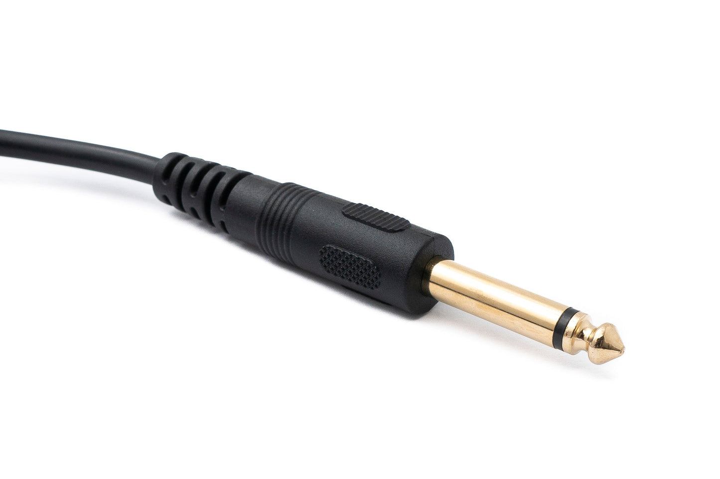 SYSTEM-S Audio Kabel 150 cm Mono TS 6.35 mm Klinke Stecker zu Stecker Winkel 1/4"