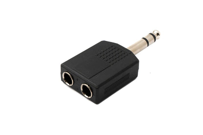 SYSTEM-S Y Audio Adapter Stereo TRS 6.35 mm Klinke Stecker zu 2x Buchse 1/4" Splitter Kabel