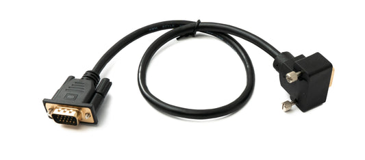 SYSTEM-S D Sub15 cable 50 cm HD VGA 15 pin male to male DB15 angled down angled