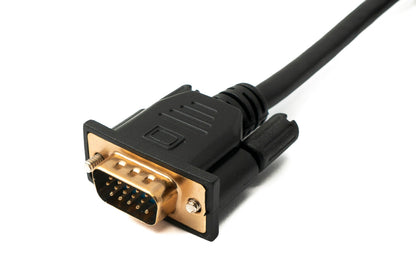 SYSTEM-S D Sub15 cable 100 cm HD VGA 15 pin male to male DB15 angled down angled