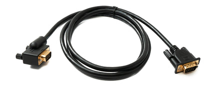 SYSTEM-S D Sub15 cable 150 cm HD VGA 15 pin male to male DB15 angled left angled