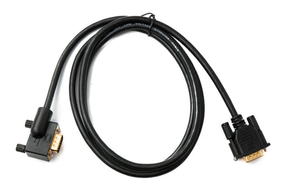 SYSTEM-S D Sub15 cable 150 cm HD VGA 15 pin male to male DB15 angled left angled